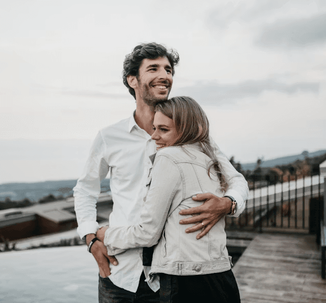 A couple going over their money together